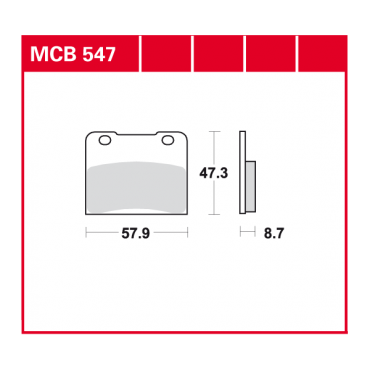 TRW Scheibenbremsbelag MCB547