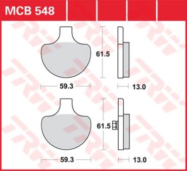 TRW Scheibenbremsbelag MCB548