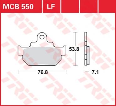 TRW Scheibenbremsbelag MCB550