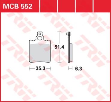 TRW Scheibenbremsbelag MCB552