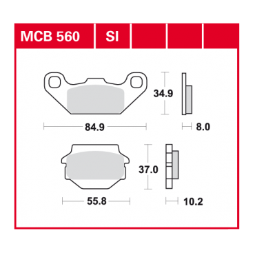 TRW Scheibenbremsbelag MCB560SI