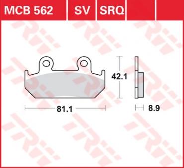 TRW Scheibenbremsbelag MCB562SV