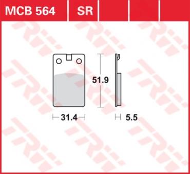 TRW Scheibenbremsbelag MCB564SR