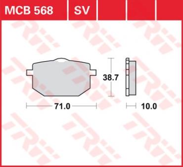 TRW Scheibenbremsbelag MCB568