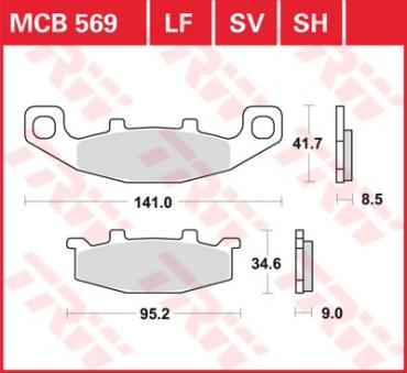 TRW Scheibenbremsbelag MCB569SV