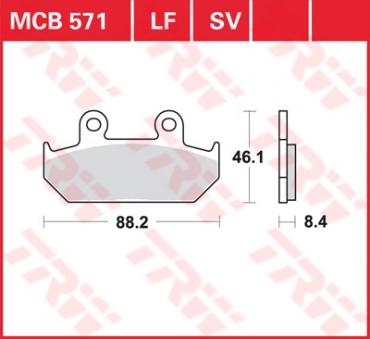 TRW Scheibenbremsbelag MCB571