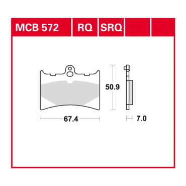 TRW Scheibenbremsbelag MCB572SRQ