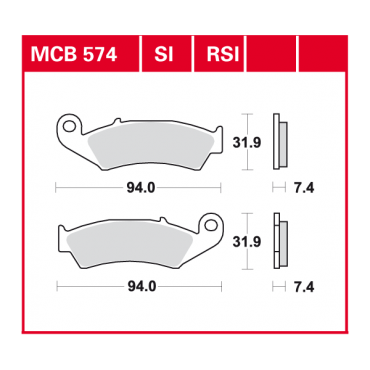 TRW Scheibenbremsbelag MCB574RSI