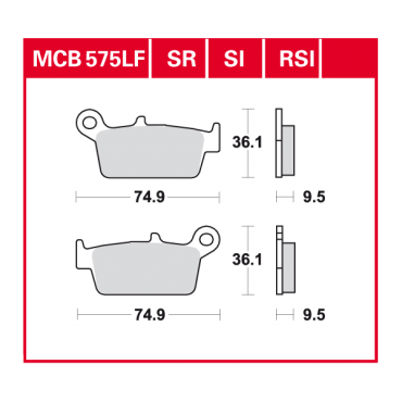 TRW Scheibenbremsbelag MCB575