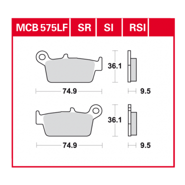 TRW Scheibenbremsbelag MCB575SI