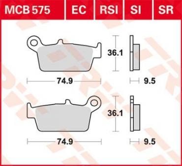 TRW Scheibenbremsbelag MCB575SR