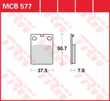 TRW Scheibenbremsbelag MCB577