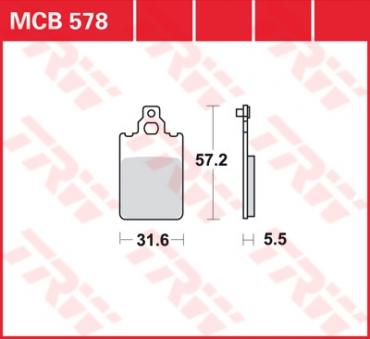 TRW Scheibenbremsbelag MCB578