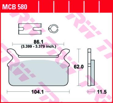 TRW Scheibenbremsbelag MCB580