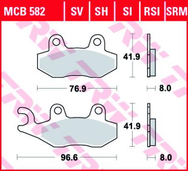 TRW Scheibenbremsbelag MCB582EC