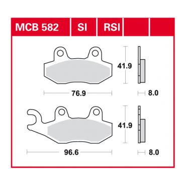 TRW Scheibenbremsbelag MCB582SI