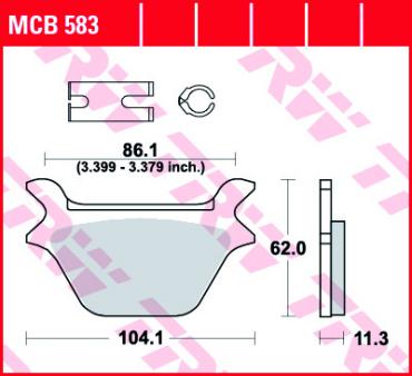 TRW Scheibenbremsbelag MCB583