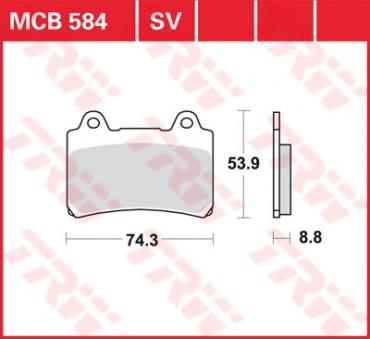 TRW Scheibenbremsbelag MCB584SV