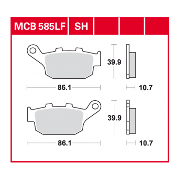 TRW Scheibenbremsbelag MCB585SH