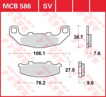 TRW Scheibenbremsbelag MCB586SV