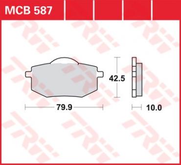 TRW Scheibenbremsbelag MCB587