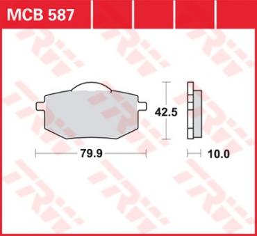 TRW Scheibenbremsbelag MCB587