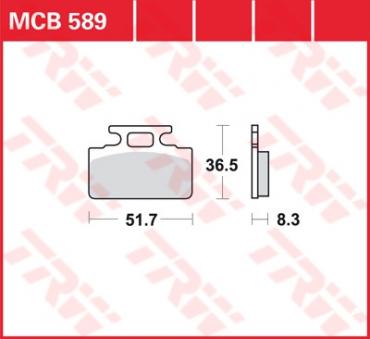 TRW Scheibenbremsbelag MCB589