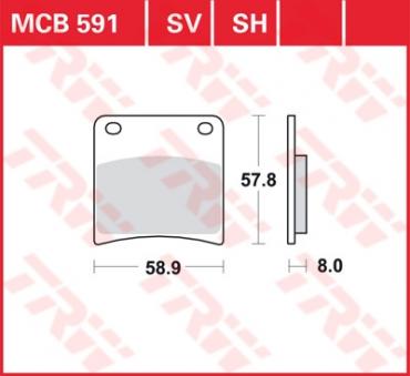 TRW Scheibenbremsbelag MCB591SV