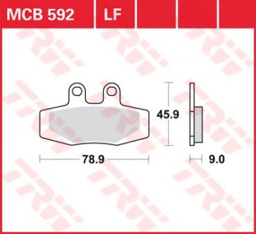 TRW Scheibenbremsbelag MCB592