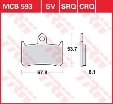 TRW Scheibenbremsbelag MCB593TRQ