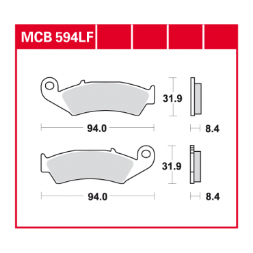 TRW Scheibenbremsbelag MCB594