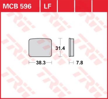 TRW Scheibenbremsbelag MCB596