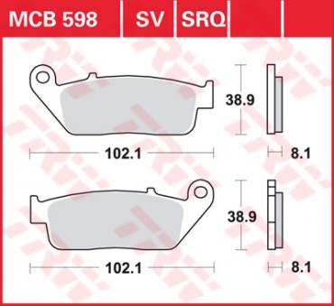 TRW Scheibenbremsbelag MCB598TRQ