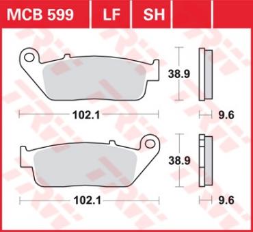 TRW Scheibenbremsbelag MCB599SH