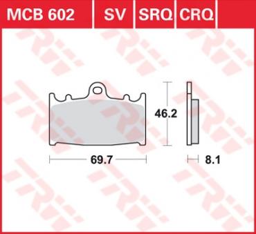 TRW Scheibenbremsbelag MCB602SV