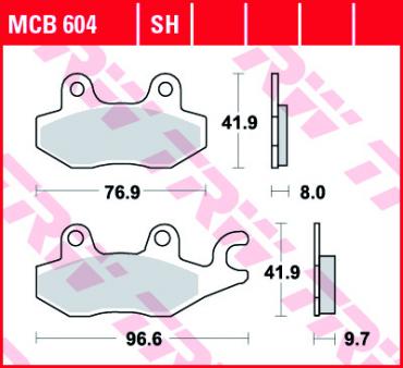 TRW Scheibenbremsbelag MCB604SH