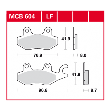 TRW Scheibenbremsbelag MCB604