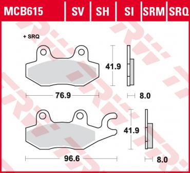 TRW Scheibenbremsbelag MCB615TRQ