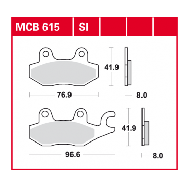 TRW Scheibenbremsbelag MCB615