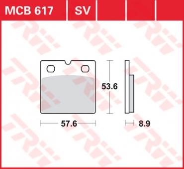 TRW Scheibenbremsbelag MCB617SV