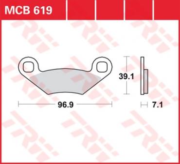 TRW Scheibenbremsbelag MCB619