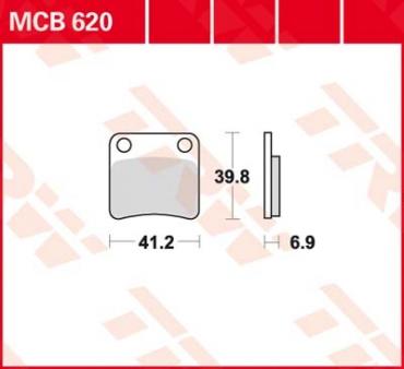 TRW Scheibenbremsbelag MCB620