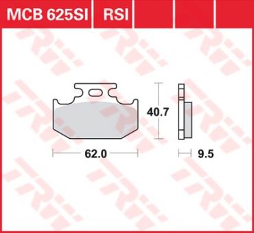 TRW Scheibenbremsbelag MCB625SI