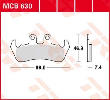 TRW Scheibenbremsbelag MCB630