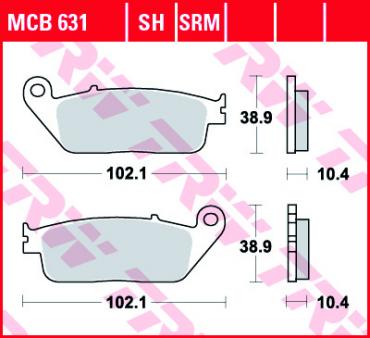 TRW Scheibenbremsbelag MCB631SRM