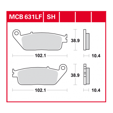 TRW Scheibenbremsbelag MCB631SH