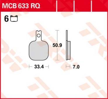 TRW Scheibenbremsbelag MCB633RQ