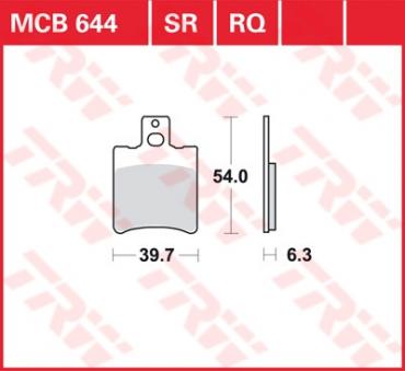 TRW Scheibenbremsbelag MCB644