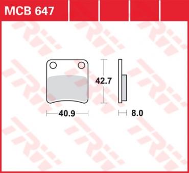 TRW Scheibenbremsbelag MCB647