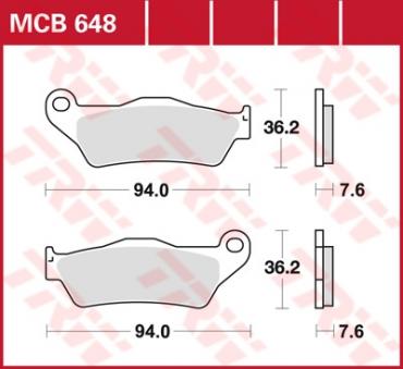 TRW Scheibenbremsbelag MCB648SV